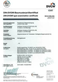 Schlösser Freistromventil / Schrägsitzventil 1/2