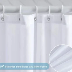 Schmaler Duschvorhang für Eck Dusche Badewanne Textil Polyester Gradient Taupe