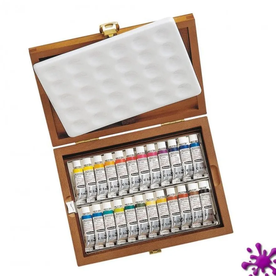 Schmincke Horadam Aquarell im Holzkasten, 24 x 5ml