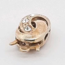 Schmuckschließe 9915 Schmuckverschluss Ketten-Armbandverschluss Oval Silber vergoldet