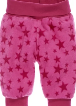Schnizler Kinder Pumphose Fleece Sterne mit Strickbund Pink