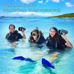 Schnorchelset Erwachsene Panoramablick Anti-Leck Anti-Beschlag Schwarz
