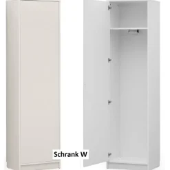Schrankbett Wandbett Klappbett vertikal VB90/120/140 x 200 mit 2Schränken weiß sonoma