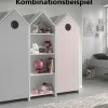 Schrank CASAMI 57,6x171,3x37 cm MDF Weiß und Pink