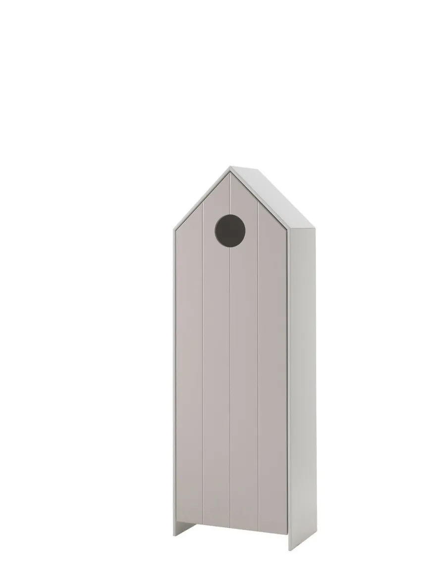 Schrank CASAMI 57,6x171,3x37 cm MDF Weiß und Pink