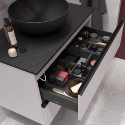 Schrank wandhängend SPIRIT 1200 2 Metallauszug mit Softeinzug WEIß Glänzend 1194 x 54