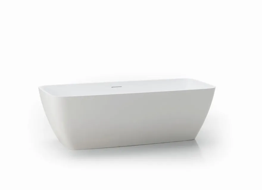 Schröder Badewanne Designwanne Golem OR 180 S 179,5x75x44/56,5 cm cremeweiß matt