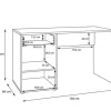 Schreibtisch ARANK AXKB221L-M635 130 x 76 x 60 cm - Wildeiche/ Schwarz