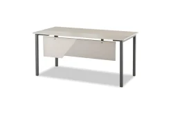Schreibtisch ohne Schubladen Beige Modern Tisch mit Metallgestell