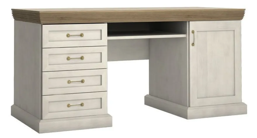 Schreibtisch ROYAL B1 4 Schubladen 1 Tür Tastaturablage