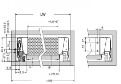 Schubkasten Küchenschublade Schublade Systembox Küchenschubkasten 40Kg TB10