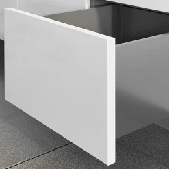 Schubladenauszugs-System Anthrazit Push to Open Unterflurführung Vollauszug