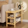 Schuhregal Bambus 3 Ablagen 70x29x45cm Sitzbank Flur Wohnzimmer Bad Diele