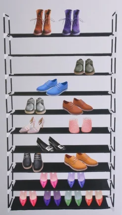 Schuhregal mit 10 Ablagefächer Schuhständer Schuhablage Schuhschrank Regal neu