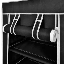 Schuhschrank Schuhregal Schuhablage 5 Schicht 58 x 28 x 106 cm Schwarz