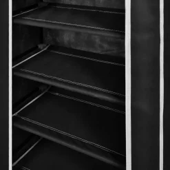 Schuhschrank Schuhregal Schuhablage 5 Schicht 58 x 28 x 106 cm Schwarz