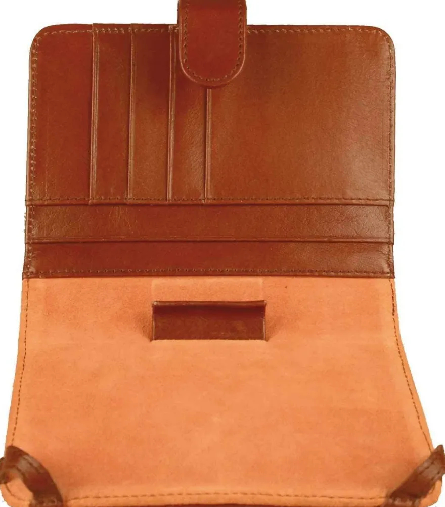Schutztasche Schutzhéllle Taschenrechner CalcCase Casio EWG Braun Rindsleder