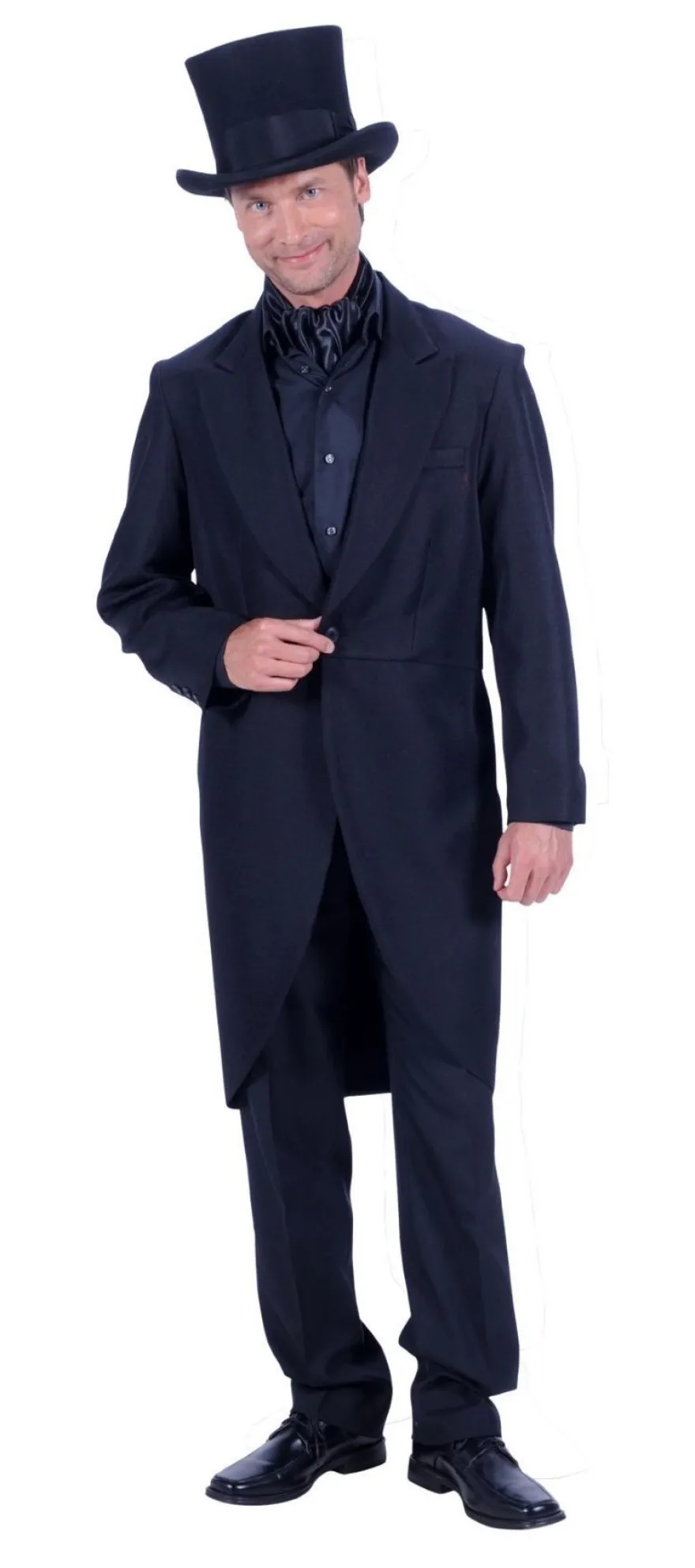 schwarzer Frack Damen Herren XS-4XL Gehrock Jacke Karneval Garde Fasching Kostüm