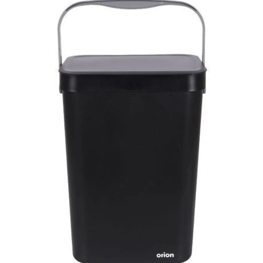 Schwarzer Hängeabfalleimer 10 l