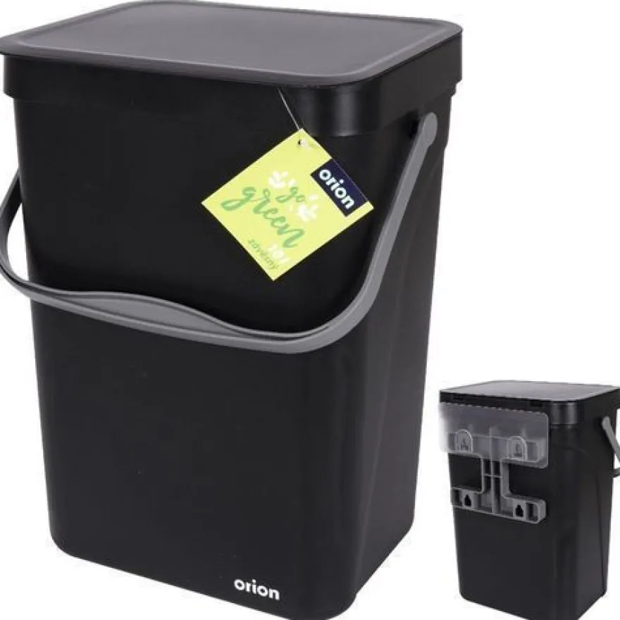 Schwarzer Hängeabfalleimer 10 l