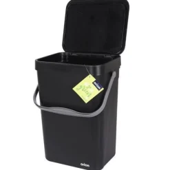 Schwarzer Hängeabfalleimer 10 l