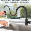 Schwarz Küchenarmatur mit Herausziehbarer Brause - 360° Schwenkbar