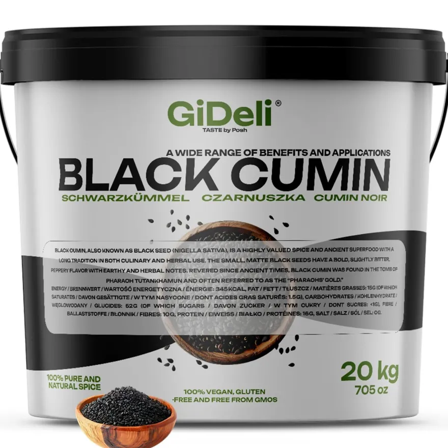Schwarzkümmel 20kg Ganz Samen Nigella Sativa Backgewürz Naturrein Vegan GiDeli