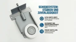 Schwebetürenschrank, 2-türig Schrank mit Spiegel- NIKO 120 cm