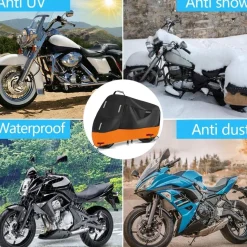 Seceles Motorrad Abdeckplane Outdoor 300D Wasserdicht für Roller, Moped, mit