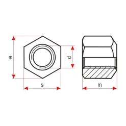 Sechskantmutter M8 1,5xd DIN 6330 | A2 Edelstahl | Hexagon Nuts | Stainless Steel 304