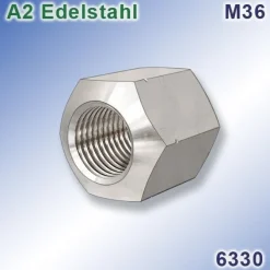 Sechskantmutter M36 1,5xd DIN 6330 A2 Edelstahl | Hexagon Nuts | Stainless Steel 304