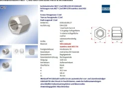 Sechskantmutter M27 1,5xd DIN 6330 A4 Edelstahl | Hexagon Nuts | Stainless Steel 316