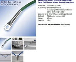 Seilendverschluss mit Simplexhaken oder ohne Simplex-Haken