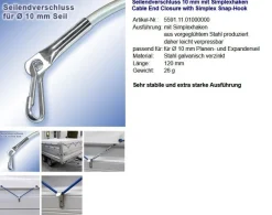 Seilendverschluss mit Simplexhaken oder ohne Simplex-Haken