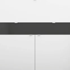 Sekretär Computertisch Büro Schrank Schreibtisch Weiß Matt Hochglanz