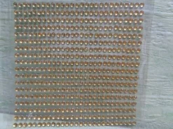 selbstklende Glitzersteine Halbperlen Schmucksteine - klar irisierend perlmutt gold