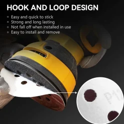 Selead 110 Stück Schleifpapier 125mm Klett 8-Loch Profi Körnung P80 für