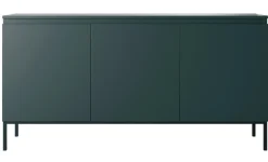 Selsey Bemmi - dreitrige Kommode, Dunkelgrn mit Metallbeinen, 150 cm