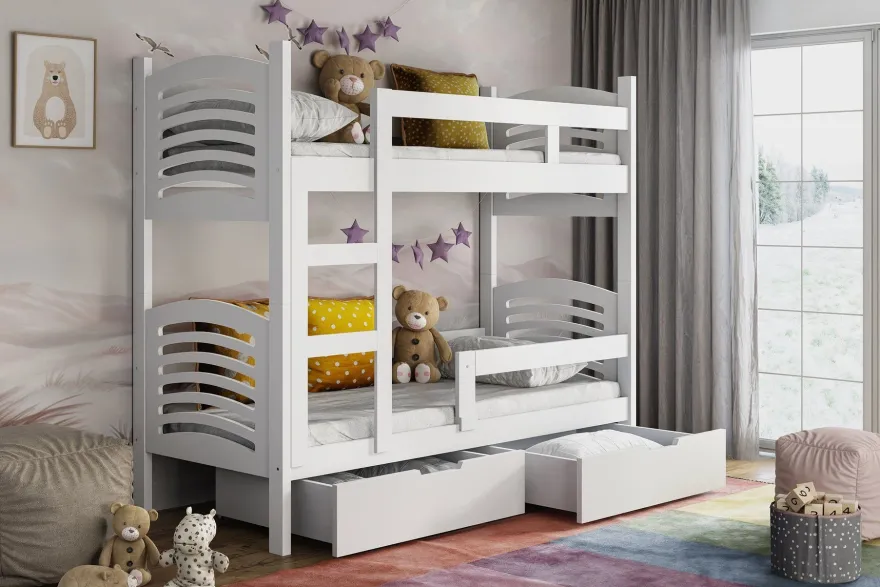 Selsey Cami - Etagenbett, weiß, 75x180 cm