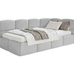 Selsey Cloudy - Jugendbett 120x200, Kopfteil rechts , Matratze & Bettkasten, Chenille