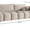 Selsey Dandelino - 3-Sitzer Sofa mit Schlaffunktion, Chenille-Bezug, grün