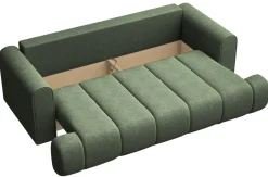 Selsey Dandelino - 3-Sitzer Sofa mit Schlaffunktion, Chenille-Bezug, grün