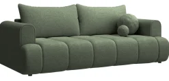 Selsey Dandelino - 3-Sitzer Sofa mit Schlaffunktion, Chenille-Bezug, grün