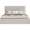 Selsey Togents - Polsterbett 180x200 mit Chenillebezug, Bettkasten und LED, Grau