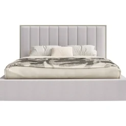 Selsey Togents - Polsterbett 180x200 mit Chenillebezug, Bettkasten und LED, Grau
