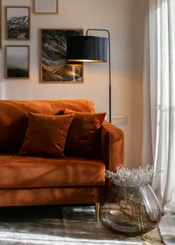 Selsey Valico - Dreisitzer-Sofa, Kupfer, hydrophober Samt