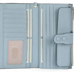 Sendefn Großes Damen Portemonnaie aus Leder mit RFID-Schutz, vielen Fächern und