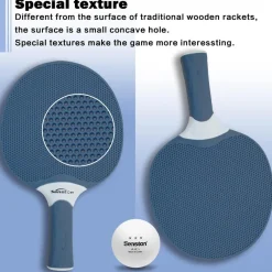 Senston Tischtennisschläger Set mit 3 Bällen und Tasche