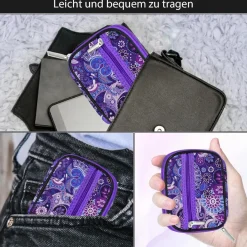 Serfeymi Tablettenbox 7 Tage Klein Medikamentenbox Reise Pillendose- púrpura
