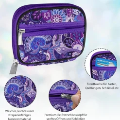 Serfeymi Tablettenbox 7 Tage Klein Medikamentenbox Reise Pillendose- púrpura
